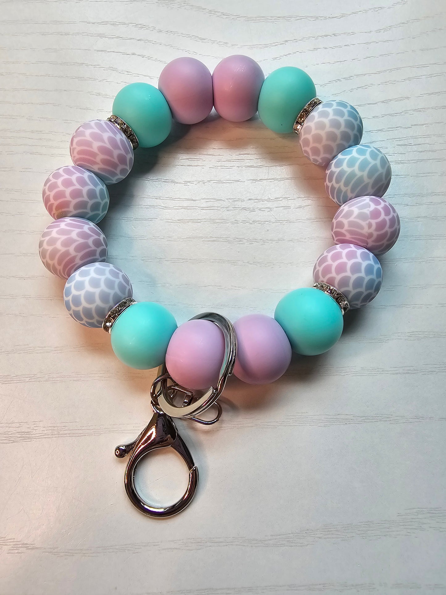 Mermaid Silicone Wristlet Keychain