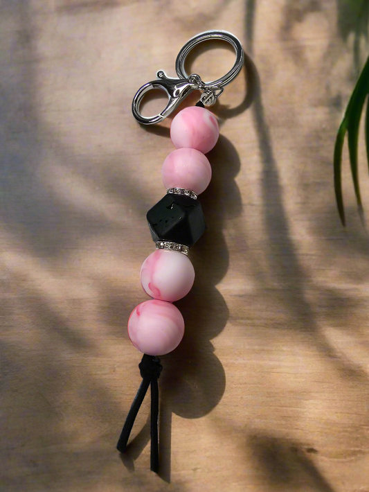 Candy Swirl Princess Silicone Keychain