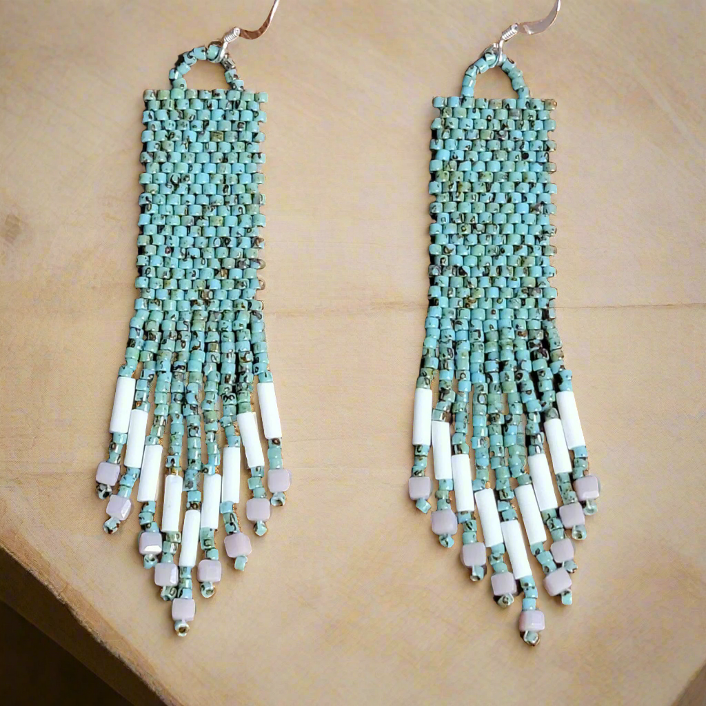 Handmade Rustic Western Beaded Earrings