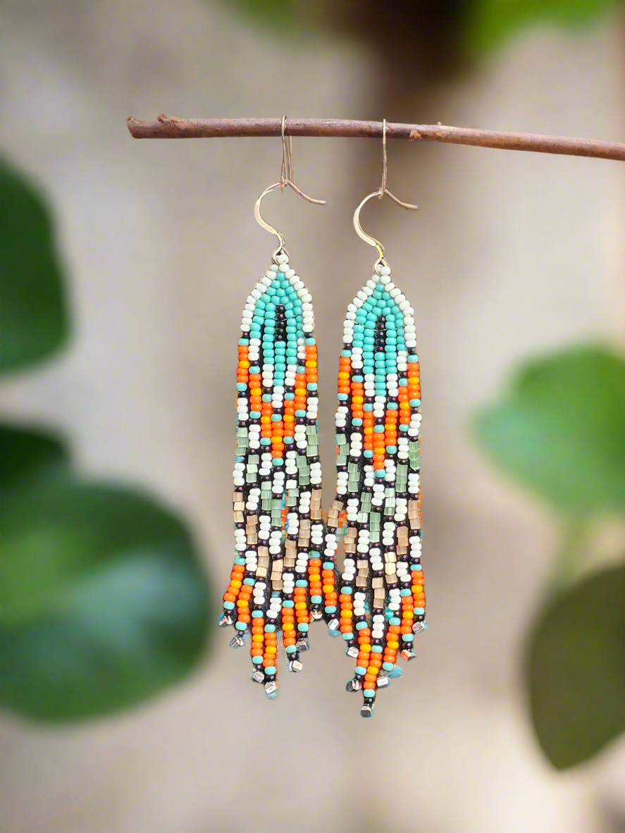 Handmade Retro Dangle Fringe Earrings